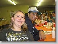Me and Lucas at breakfast.